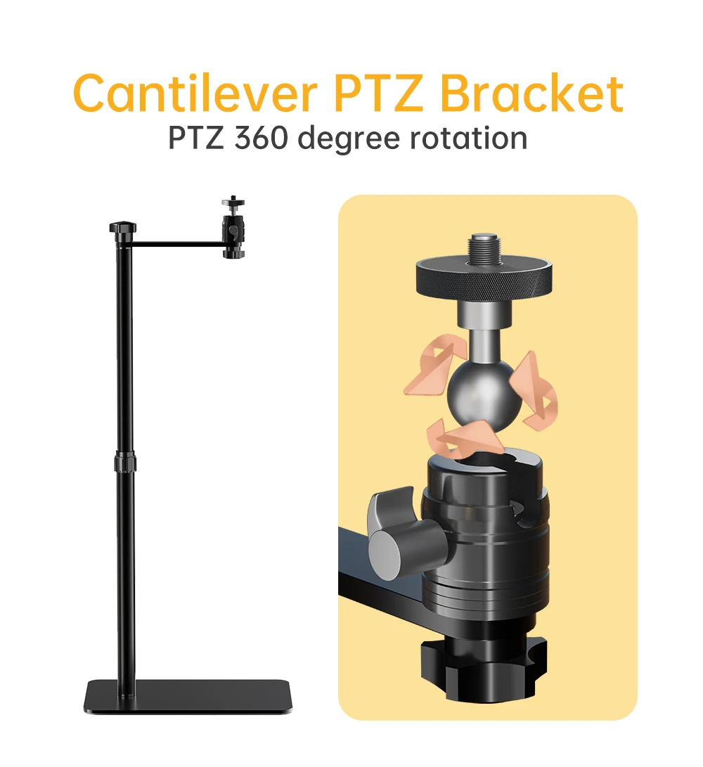 HTT-H268   Adjustable Projector Support Stand Metal Holder Multi-angle 360 Rotating Projector Bracket for Film Video Projector