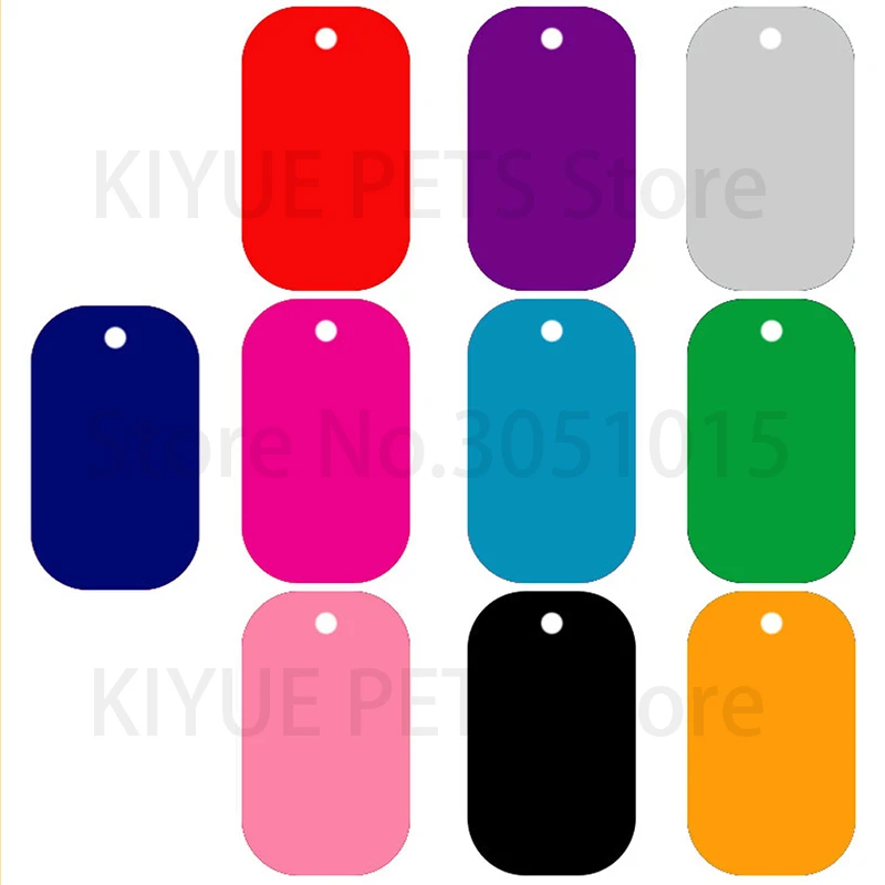 100 Stück Erkennungsmarken, Militär-Haustier-ID-Tags, Aluminium-Namensanhänger, leere Erkennungsmarken, personalisierte, individuelle Erkennungsmarke