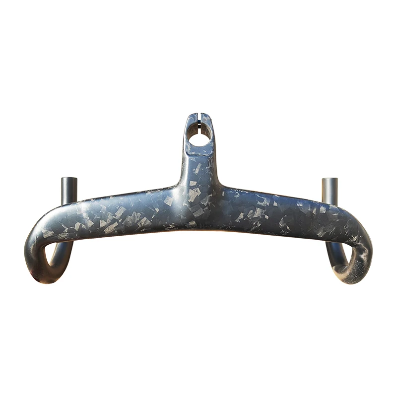 AliExpress T800 Carbon Integrated Handlebar 360g - 360-440mm - Forged Finish - Full Internal Routing - HUDUD HB09 Factory Direct