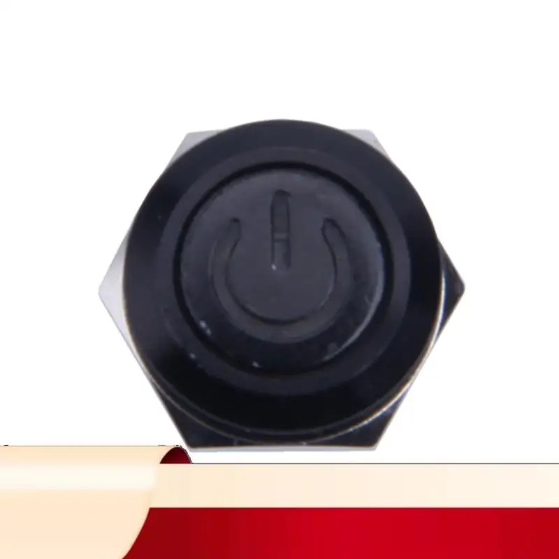 

6X 12V 2A 9.5Mm LED Metal Cap Power Momentary Push Button Switch Car DIY Modified, Red-N32R