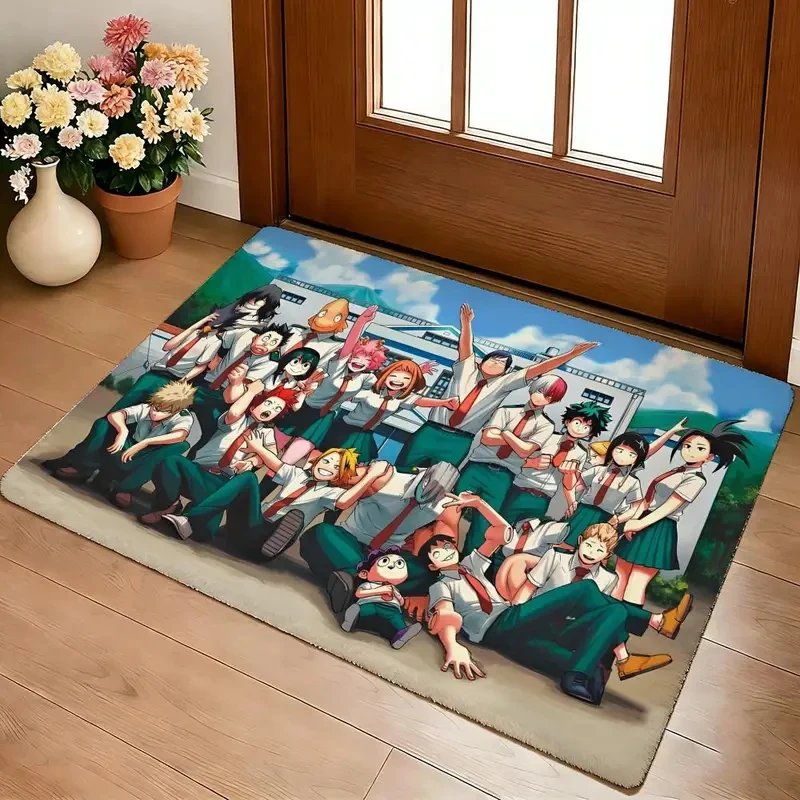 VIKAMA My Hero Academia Area Rug Class 1-A Full Group Anime Character Non Slip Living Room Bedroom Floor Carpet