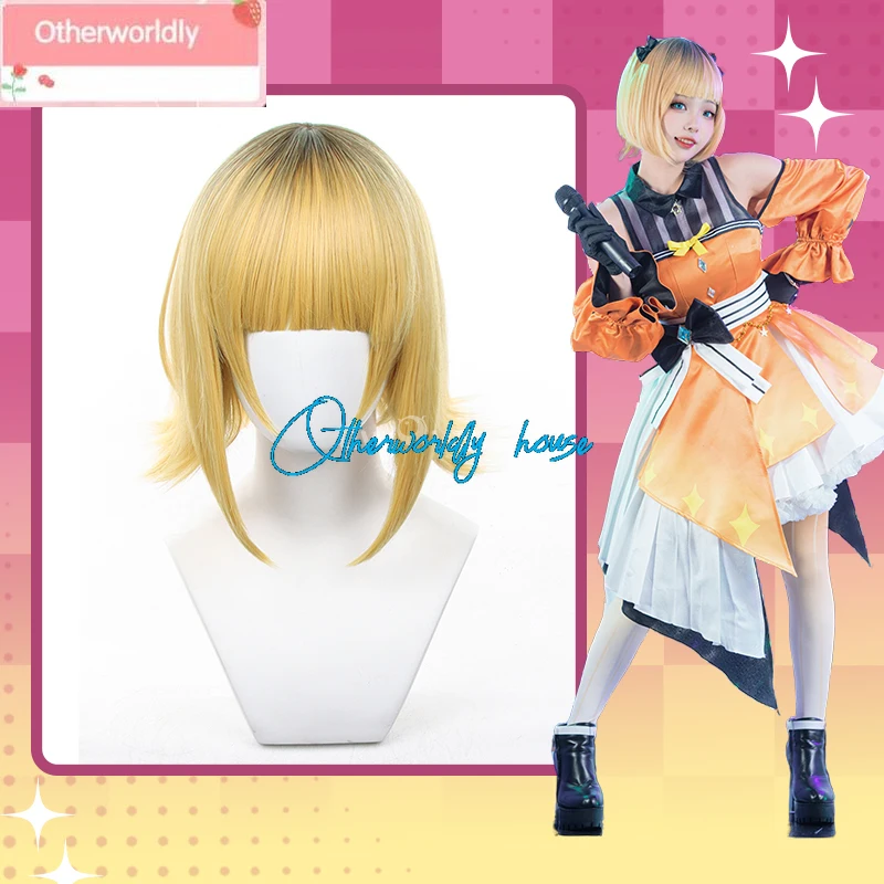 Cosplay Memm-Choo Idoll Stagee Performancee Ver. Memm Choo Cosplay Wig Short Yellow Hair