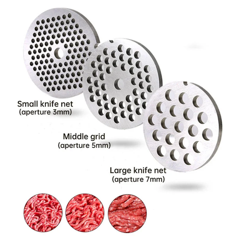 Meat Grinder Accessories  12 Type Commercial Grinder Orifice Plates Blades Grates Universal Desktop Crusher Replacement Parts