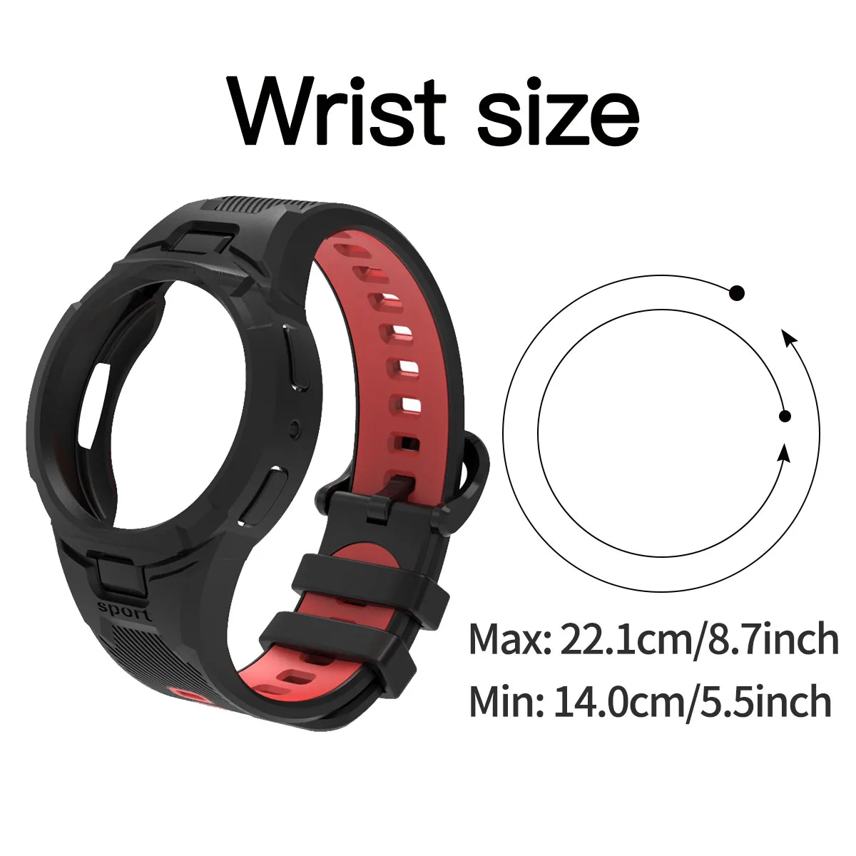 2IN1 Protective Case + Silicone Watch Band for Samsung Watch4 5 6 40mm 44mm Sports Strap for Samsung Watch Bracele Cover