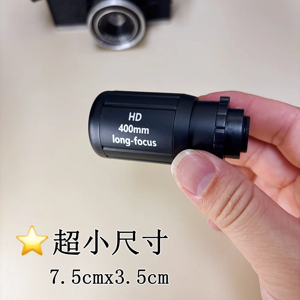Compact 400mm Telephoto Phone Lens Multi Function Macro Portrait Shot Accessory Compatible with Android & IOS Phones