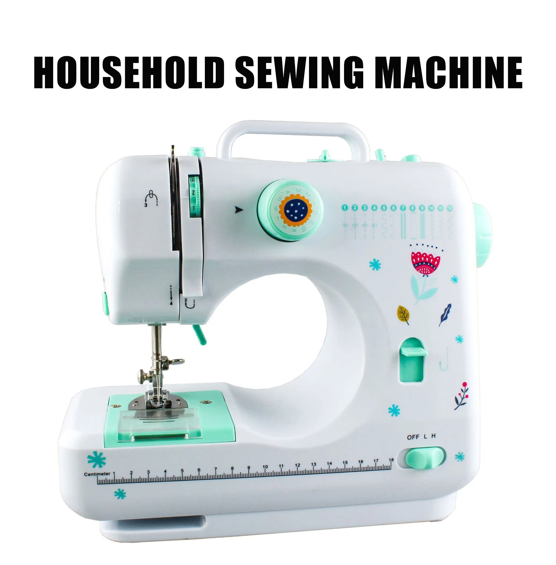 

505G Cross border Selection Home Sewing Machine Mini Lock Edge Lock Button Eye Thick 12 Thread Sewing Machine