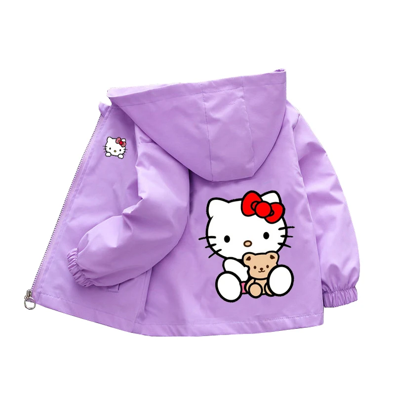 Children Jackets Autumn Spring Girls hello kitty Outerwear Coats Cute Cartoon Jackets For Boys Baby Boys Girls Windbreaker 1-10T