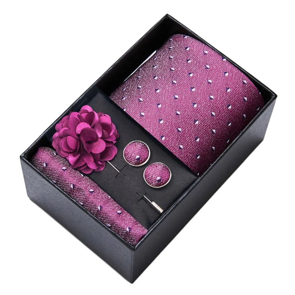 

4 шт./компл. модельер шейный галстук брошь комплект роскошный карманный квадрат с узором пейсли элегантный жаккардовый носовой платок запонки свадьба