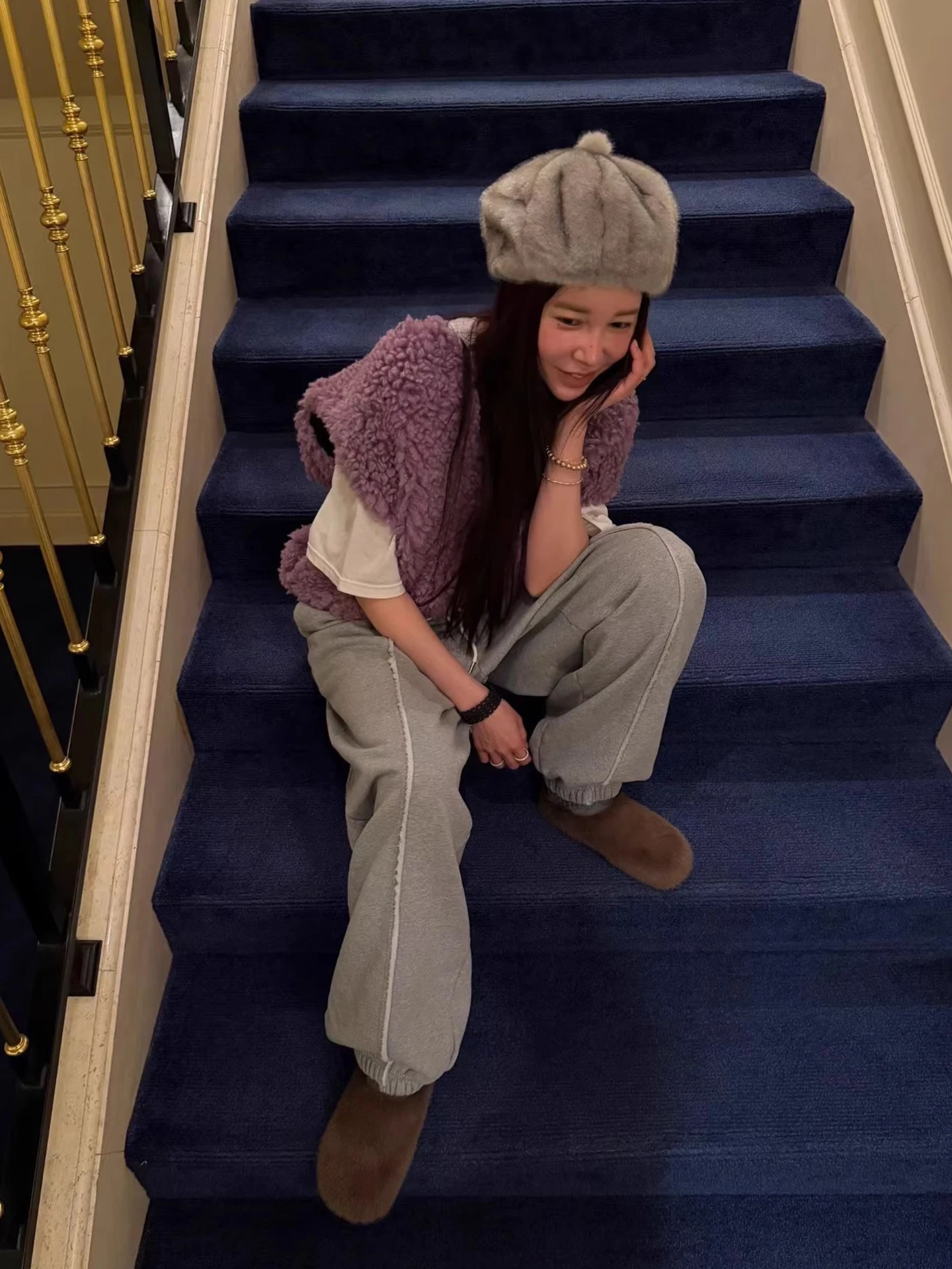 

Ретро Sli V-Ne, свободный универсальный жилет из овечьего меха, джет, женская осенне-зимняя верхняя одежда, хлопковая одежда