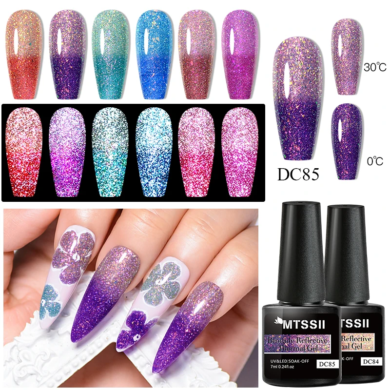 Mtssii-Verhéritage à Ongles en Gel Thermique Semi-Permanent à Paillettes, Soak Off UV LED, 7ml