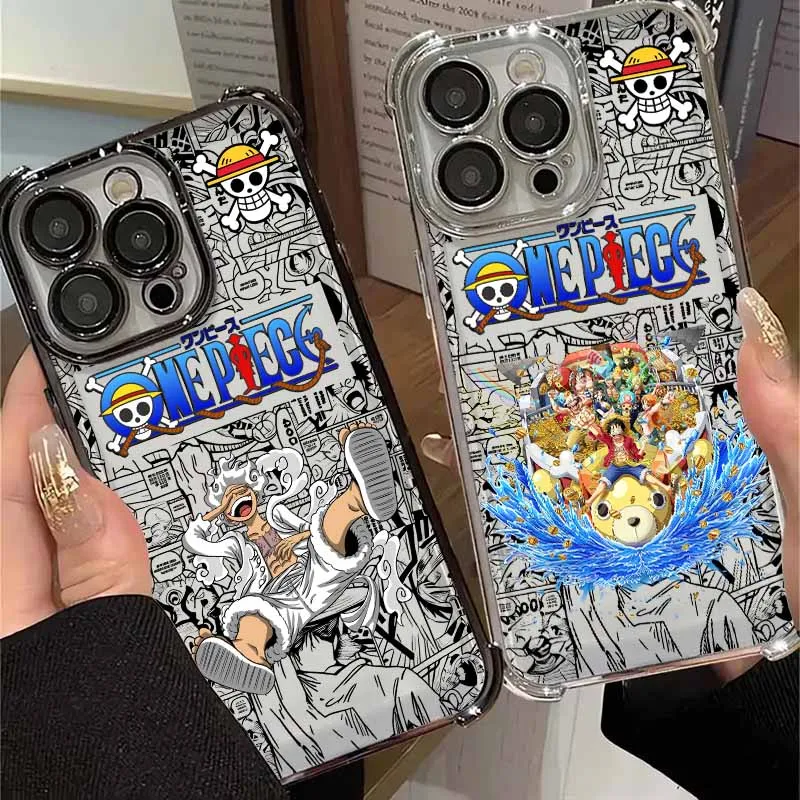 Ones Pieces Luffys Zoros Phone Case For Samsung S26 S25 S24 S23 S22 S21 S20 FE Note20 Edge Plus Ultra 4G 5G Anti Fall Airbag