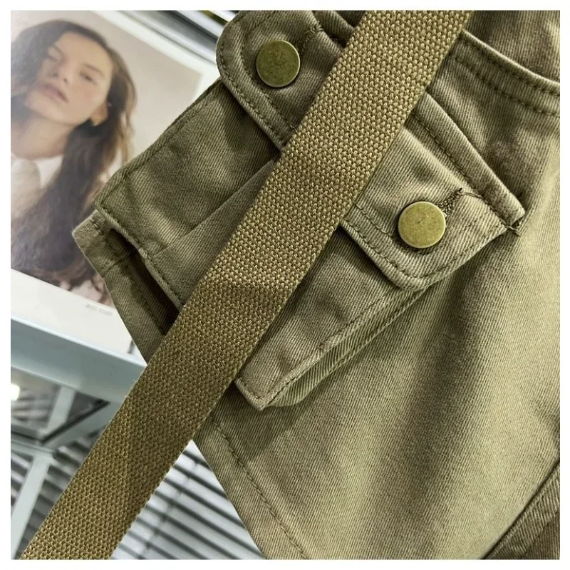 Summer High-waisted Hip Lift Spice Hot Pants Big Pocket Cargo Jean Shorts Women's Stretch Slim New Trend Relaxation Loose Shorts