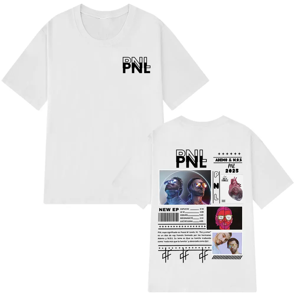 Camisetas de rapero francés PNL, camiseta con estampado de álbum Le Monde Chico para hombres y mujeres, camisetas de manga corta de algodón a la moda Hip Hop, ropa de calle