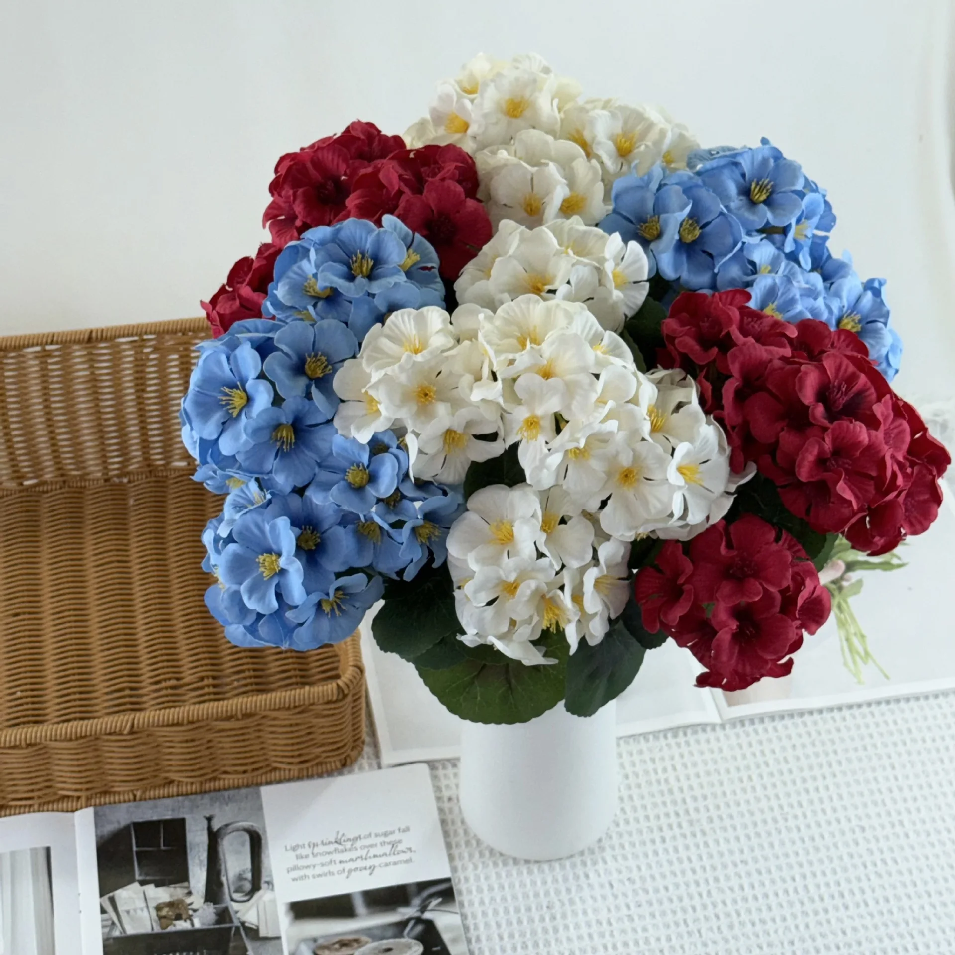 

Artificial Flowers Begonia Bouquet room bedroom Home table garden plants wedding Birthday Party Christmas gift bride decoration