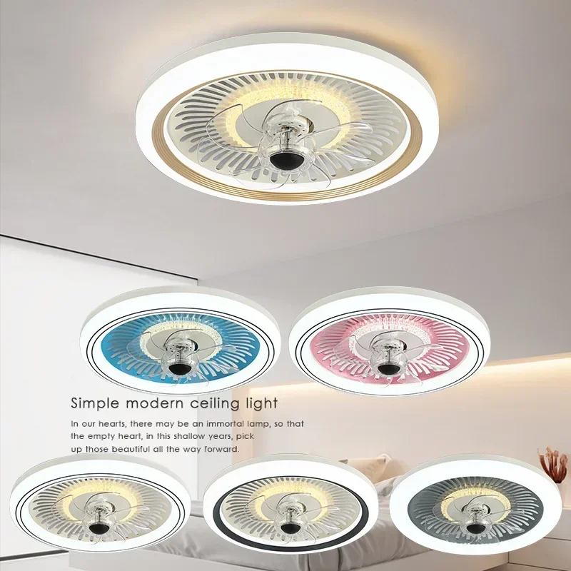 NEW Fan Lamp Ceiling Lamp Bedroom Light Simple with Electric Fan Chandelier Shaking Head Frequency Conversion Study Lamp