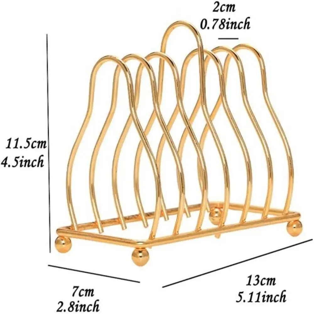 New Iron Toast Rack Golden 5.1 Inches Storage and Drainage Rack Small Bowl Holder Kitchen