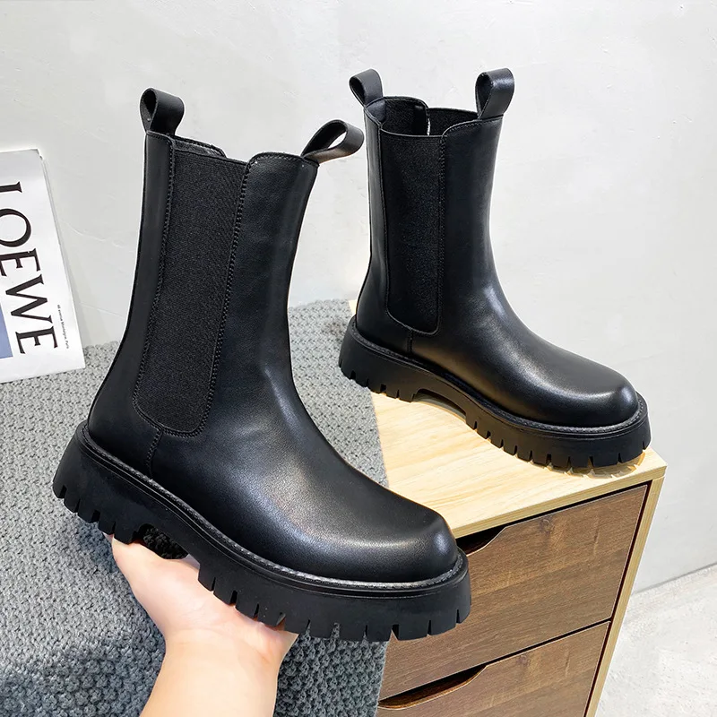 men fashion stage nightclub dress high top knight boots black platform shoes cowboy original leather boot long botas masculinas