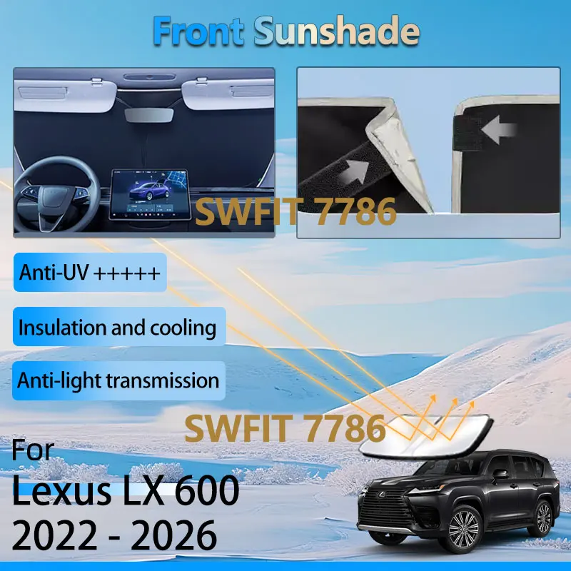 

Black Silver For Wey Latte Coffee 02 GWM 03 2021 - 2026 Accessories Front Window Sun Shade Heat Insulation Sunshade Waterproof