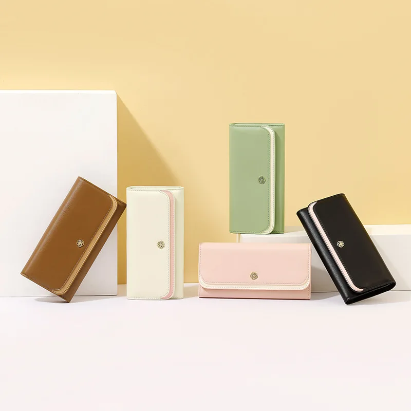 

Long lady's wallet,multi-slot card case,leather folding phone case,coin purse,Luxury clutch bag for women,cartera,billetera
