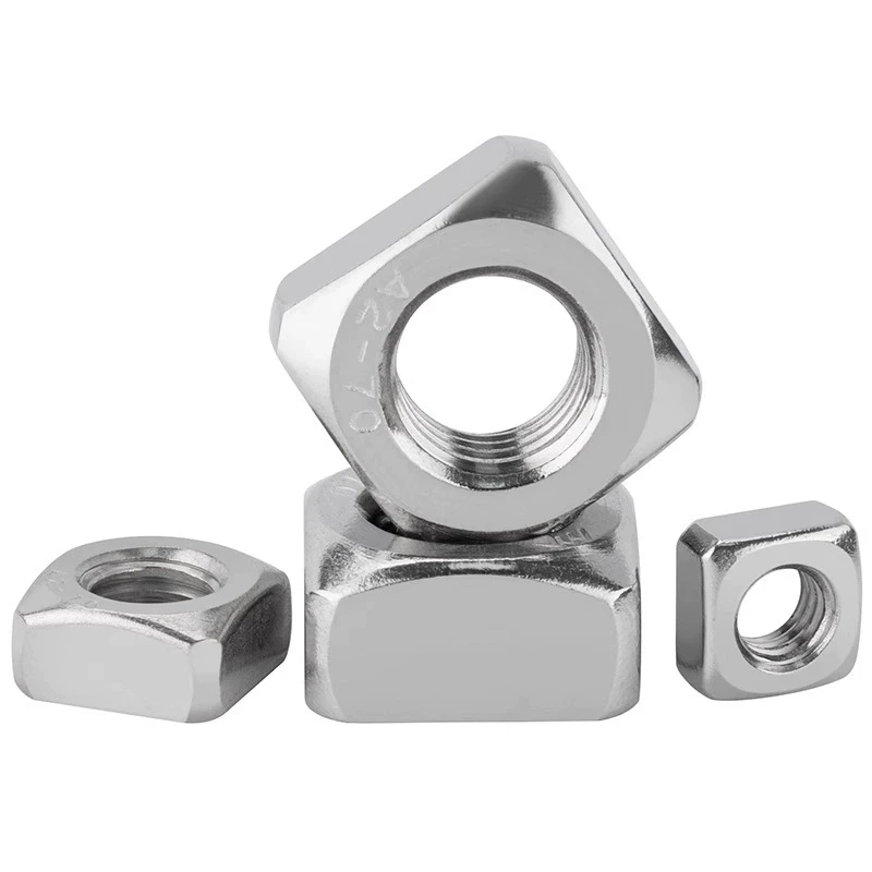 304 316 Stainless Steel Square Nut M3 M4 M5 M6 M8 M10 M12 Zinc Plate Carbon Steel Square Nuts