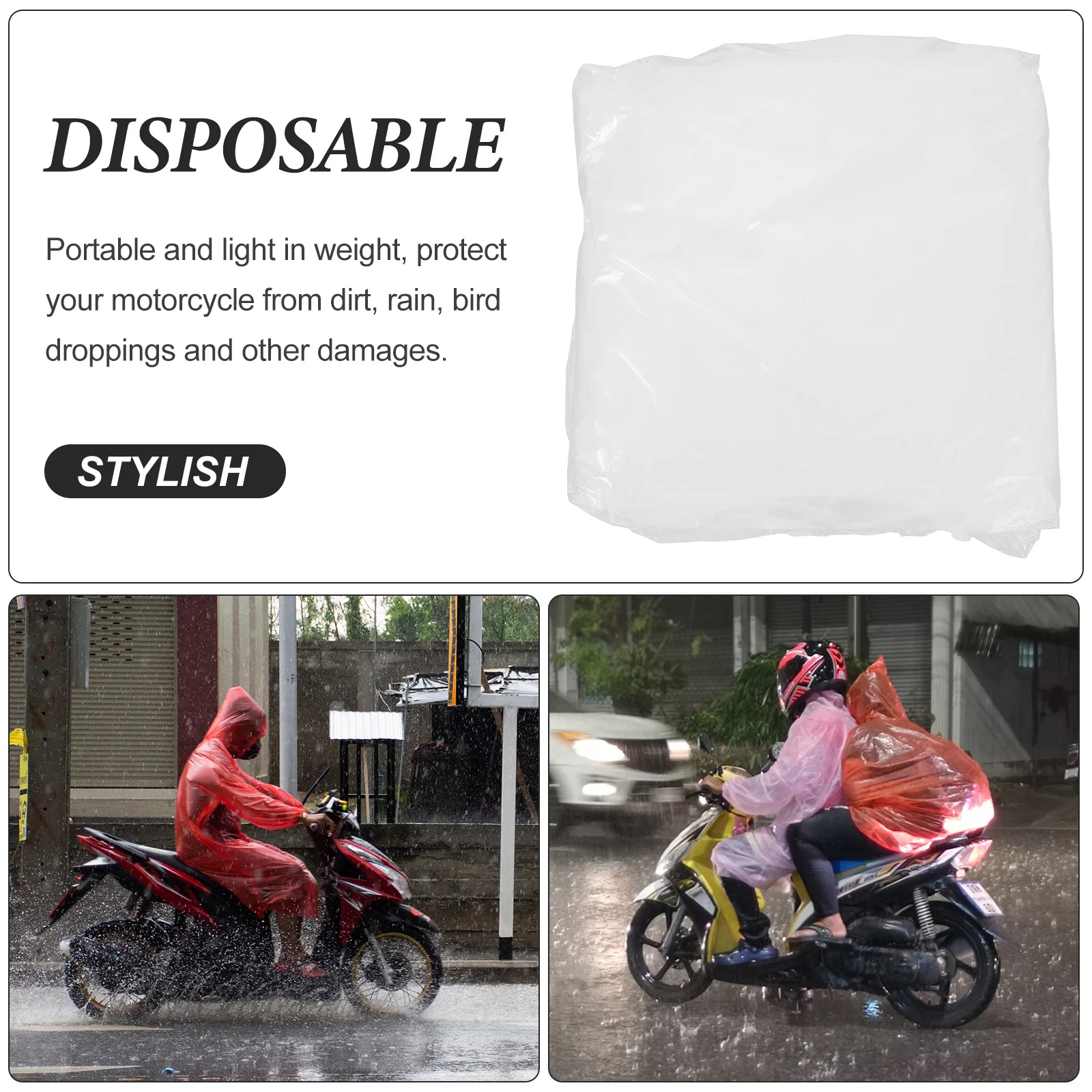 4 قطعة غطاء دراجة نارية المتاح مقاوم للماء غطاء حماية الدراجة لجميع المواسم في الهواء الطلق إسقاط الأوساخ الدفاع #4