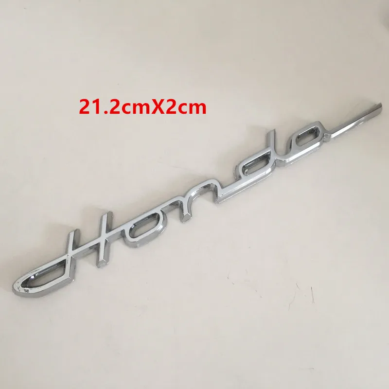 1pcs 3D ABS high quality for HONDA car letter Emblem Fender side Rear tail trunk badge sticker Decal styling auto Accessories