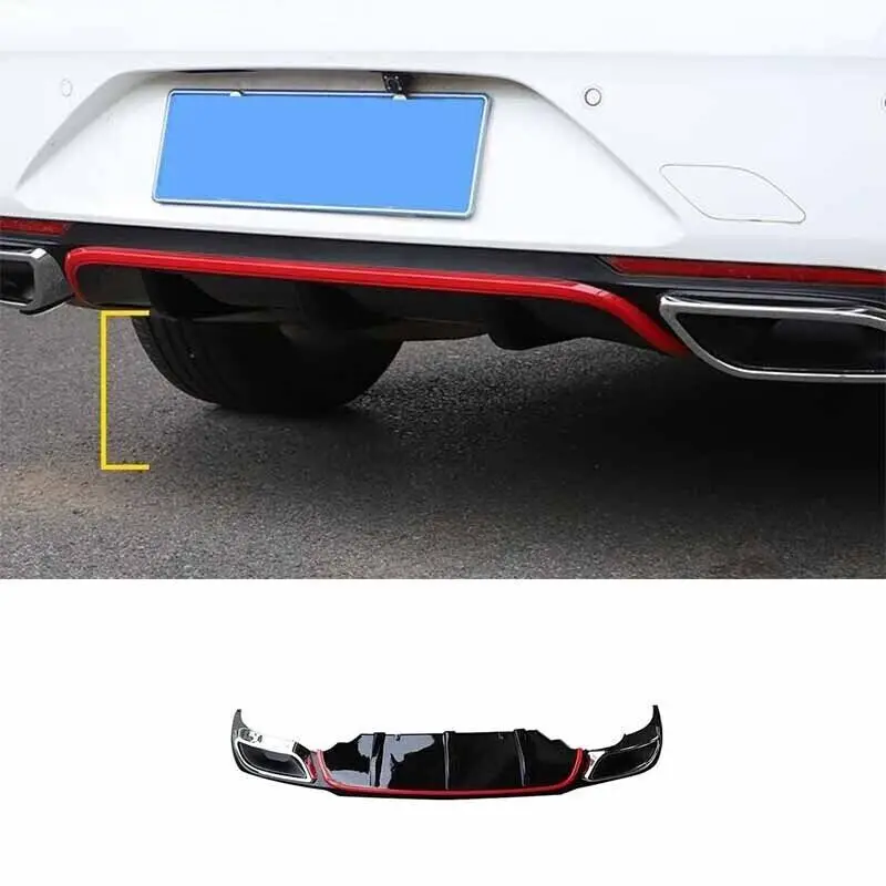 Black Red ABS Car Rear Bumper Lip Diffuser Bodykit Fit For Buick Regal 2017-2020