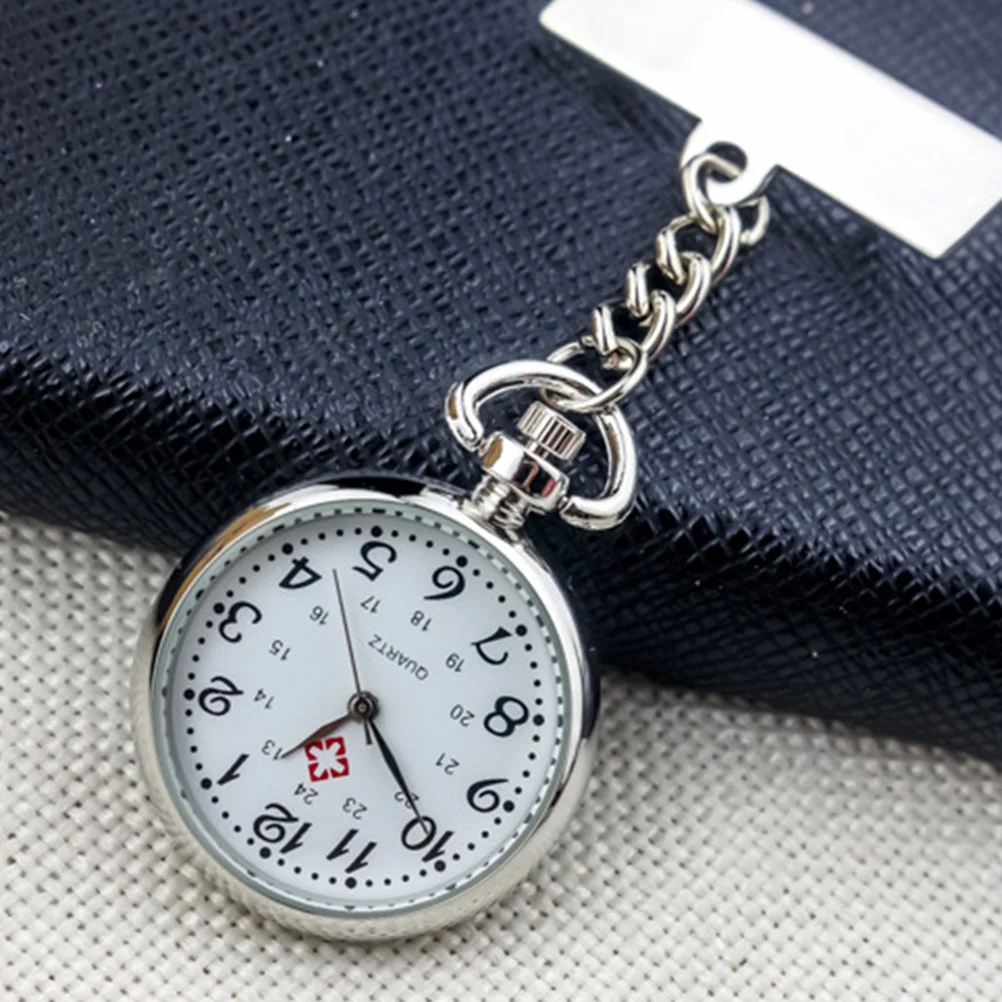 

1pc Digital Nurse Pocket Watch Sturdy Alloy Smooth Glass Wear-Resistant Nursing Student Gift Hanging Nurses Watch Fob Women