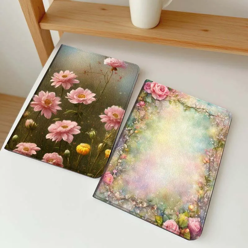 

Art Retro Popular Flower Gift For Samsung Galaxy Tab A7 A A8 A9 A11 S6 S11 10.1 10.4 10.5 Inch Lite PLus Soft Tablet Case