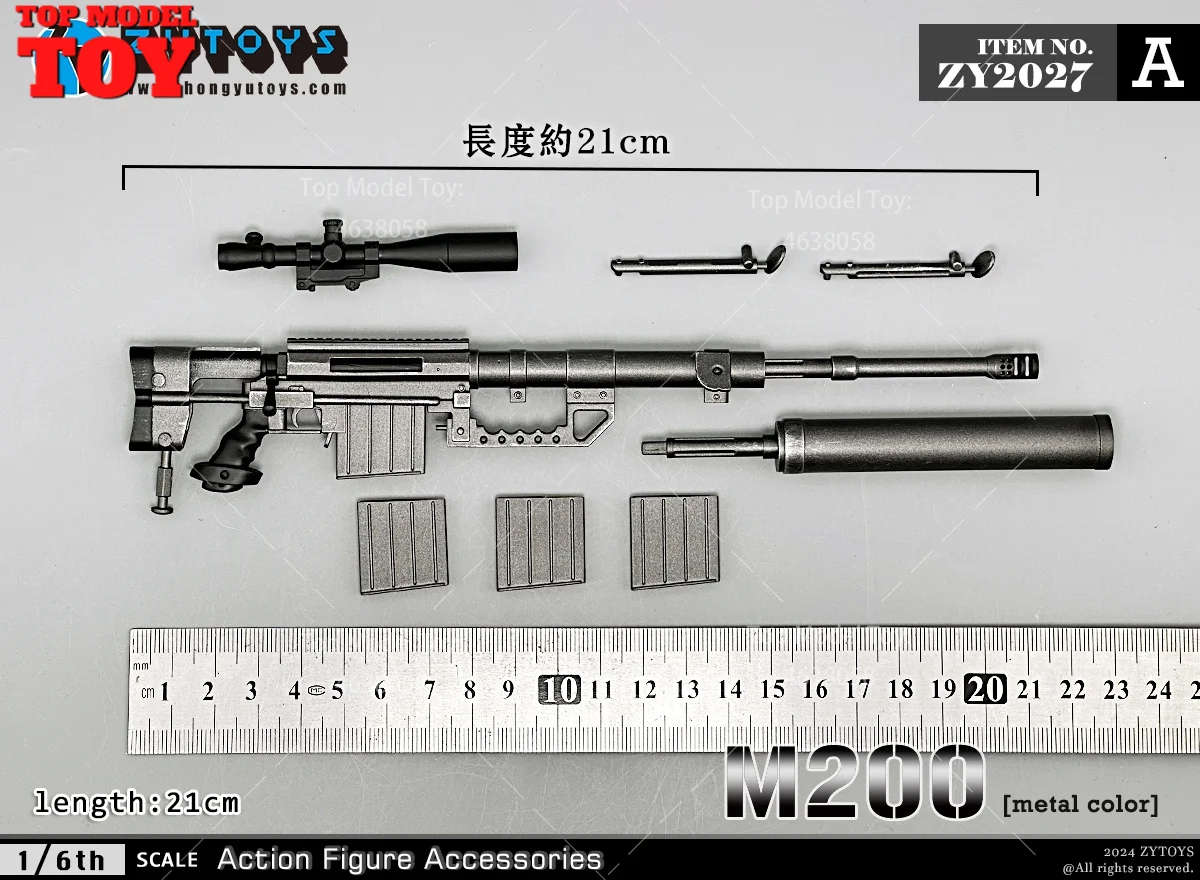 ZYTOYS ZY2027 ZY2028 1/6 M200 M82A1 karabin snajperski wojskowa broń bojowa pistolet Model dla 12 "żołnierz figurka ciało lalki