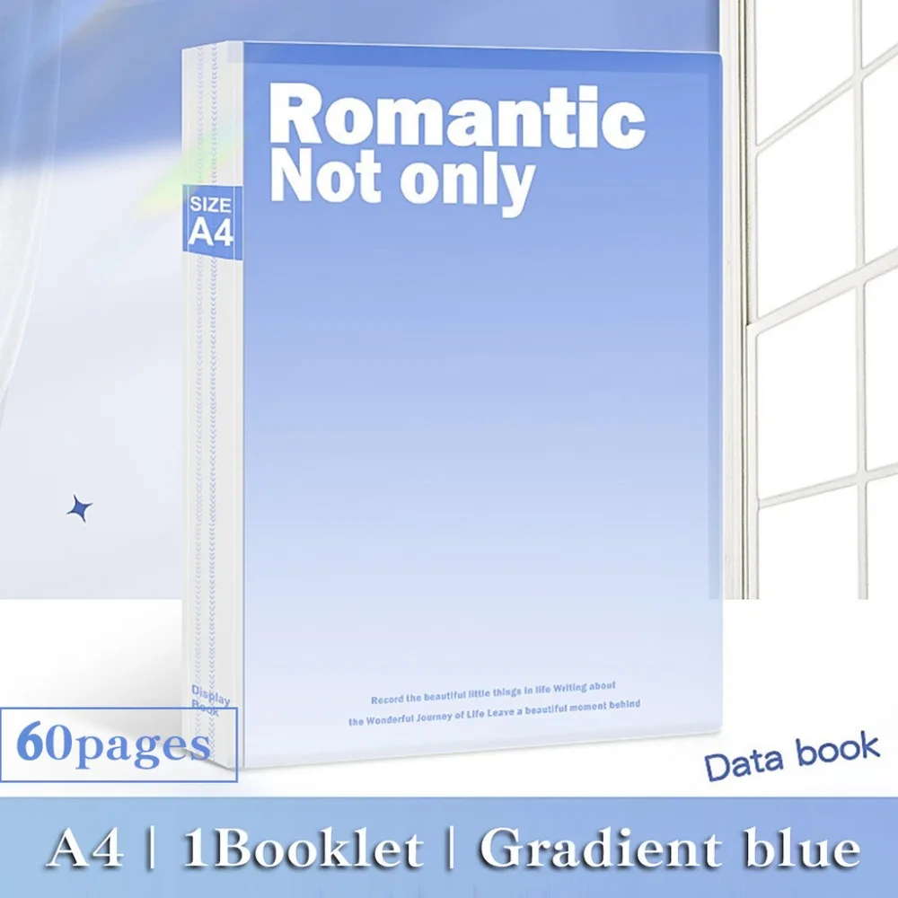 

New 30/60 Pages A4 File Folder Classification Insert Large Capacity File Bag Gradient Color Plastic Document Storage Bag