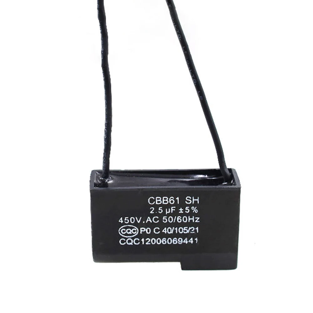 Starting Capacitor CBB61 2.5 microfarad 450V for Ceiling Fan and Table Fan Motor Circuits with Conventional Layouts