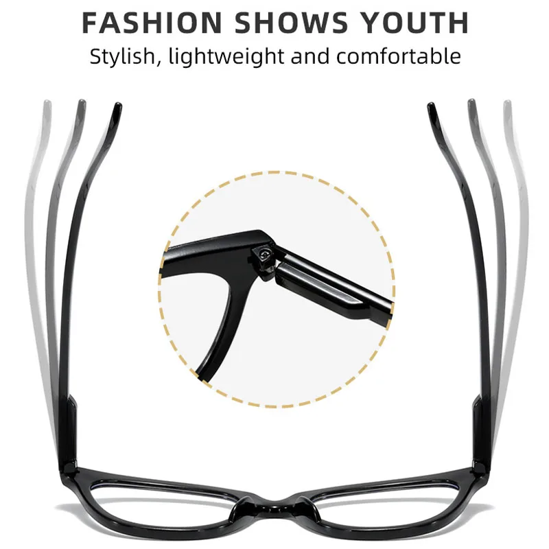 نظارات قراءة جديدة بنمط عين القطة المضادة للضوء الأزرق للبيع بالجملة، معابد الربيع، نظارات قراءة مريحة وأنيقة