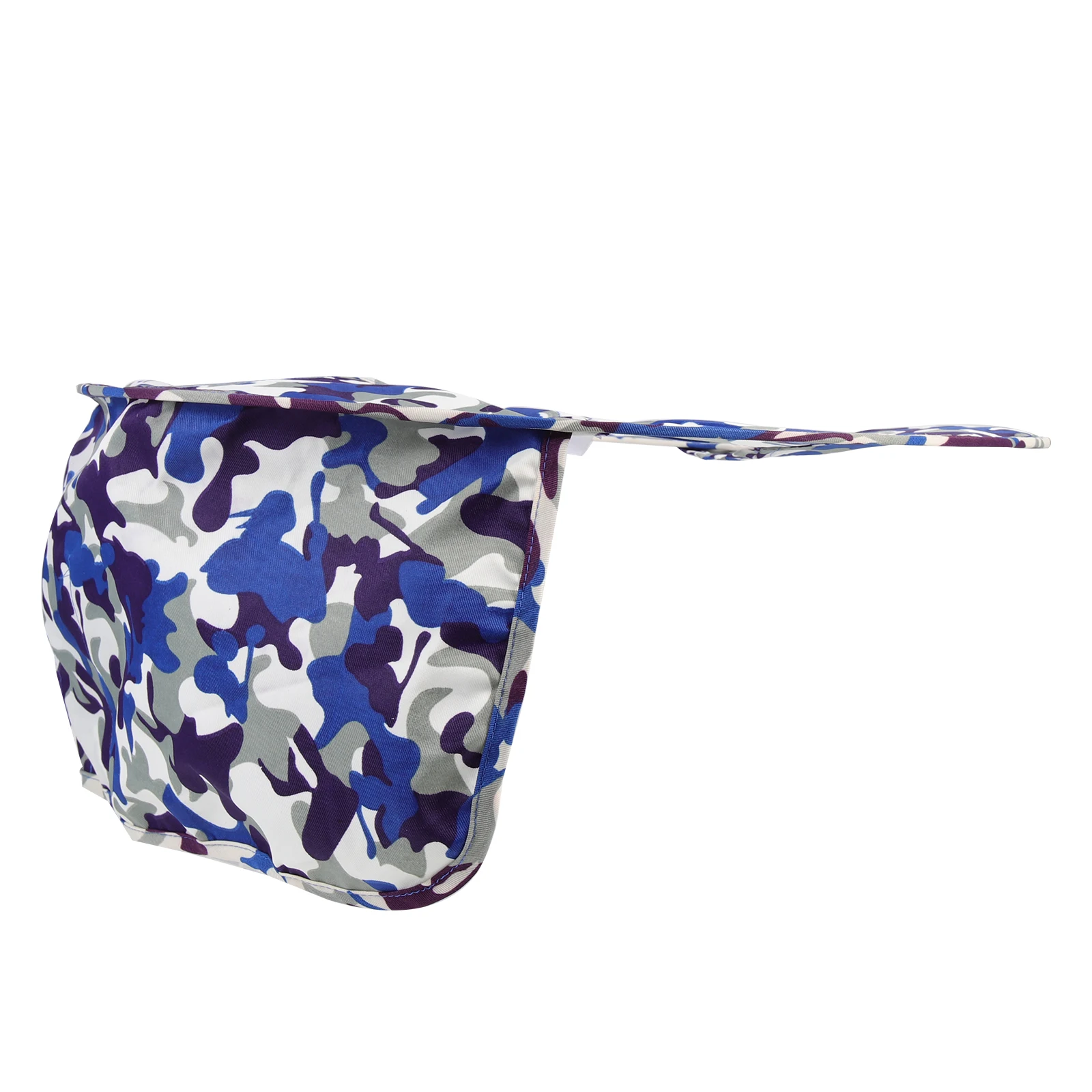 

Hard Hat Sun Shade Polyester Neck Protection Blue Camouflage Visor Breathable Construction Hat Cover Gardening