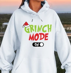 Green Haired Monsters Hoodie Women Grinch Mode Letter Hoodies Warm Fleece Fur-Liner Woman Hoody Casual Clothing