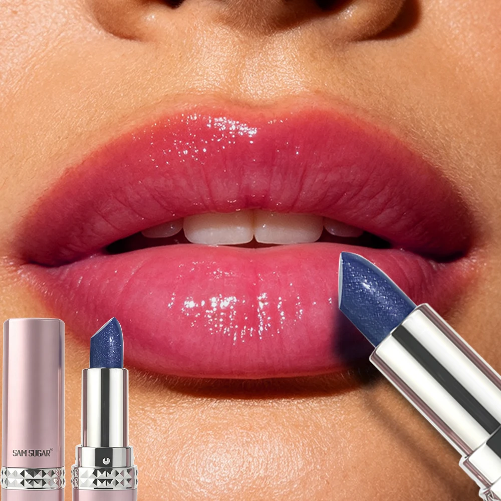Thermal Color Changing Glitter Lipstick | 3D Metallic Velvet Waterproof Lip Stick