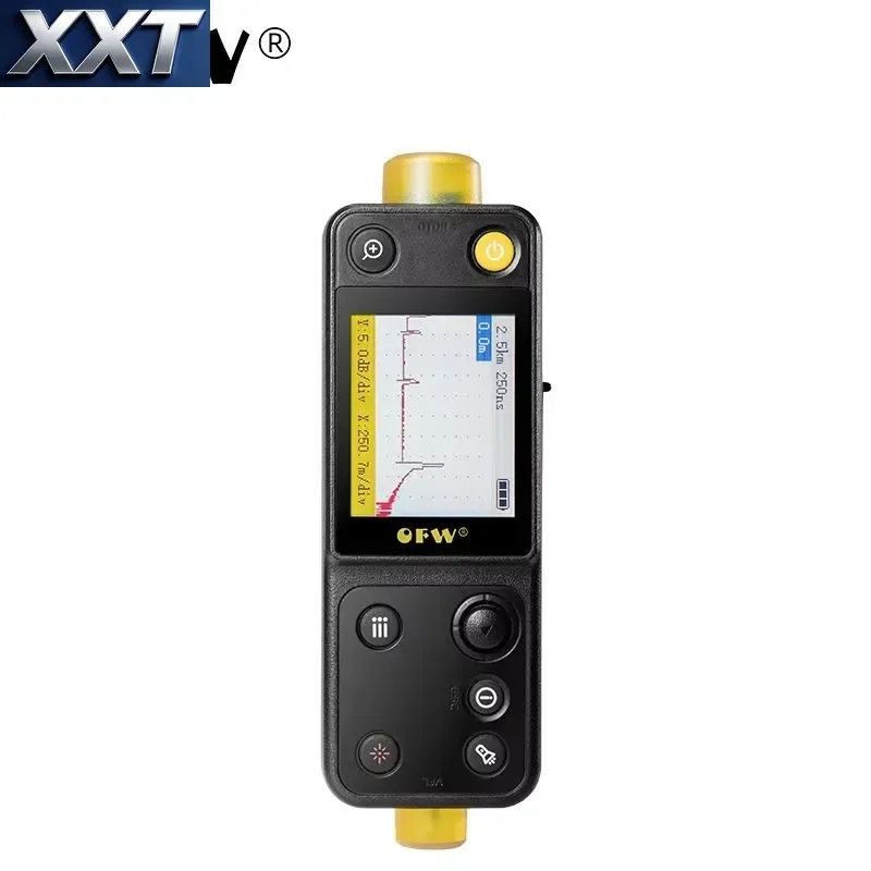XXT OFW Mini OTDR 20KM 1550nm Fiber Optic Reflectometer with Built-in VFL 10mW and OPM for 5G FTTH FTTx Network Testing