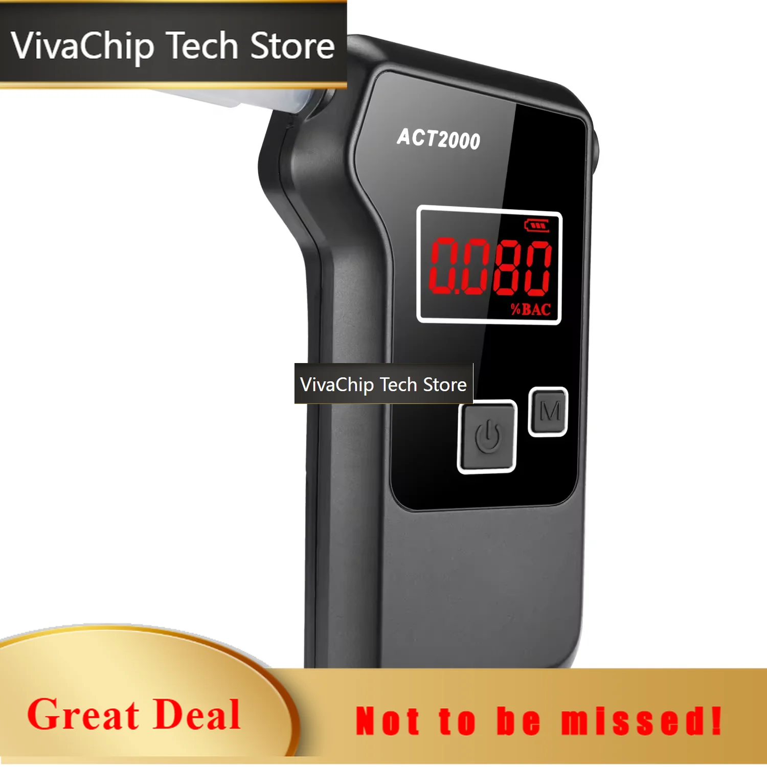 VivaCTHigh Precision Car Alcohol Meter Factory Price Breathalyzer Fuel Cell Tester