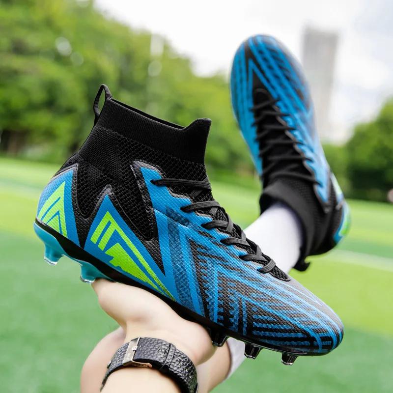 Marke Mode Fußball Sportschuhe für Männer Frauen lange Spikes profession elle Fußballs chuhe große Größe 48 Futsal Trainings schuhe Mann