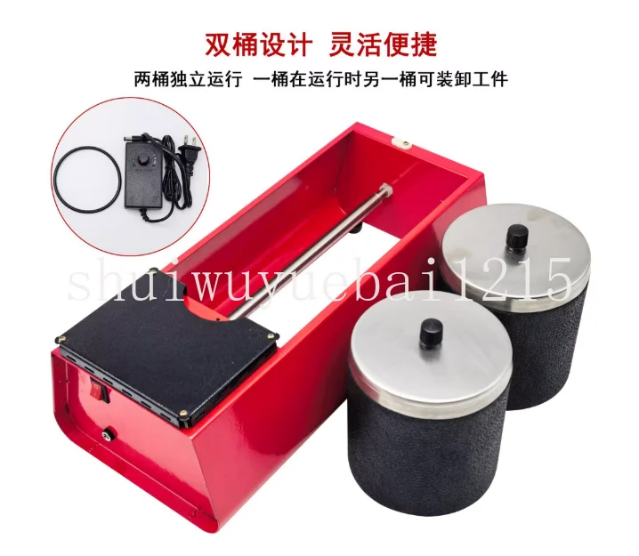 DT-20 Dual Barrel Jewelry Polisher Rotary Tumbler for Gold Silver Jade Polishing
