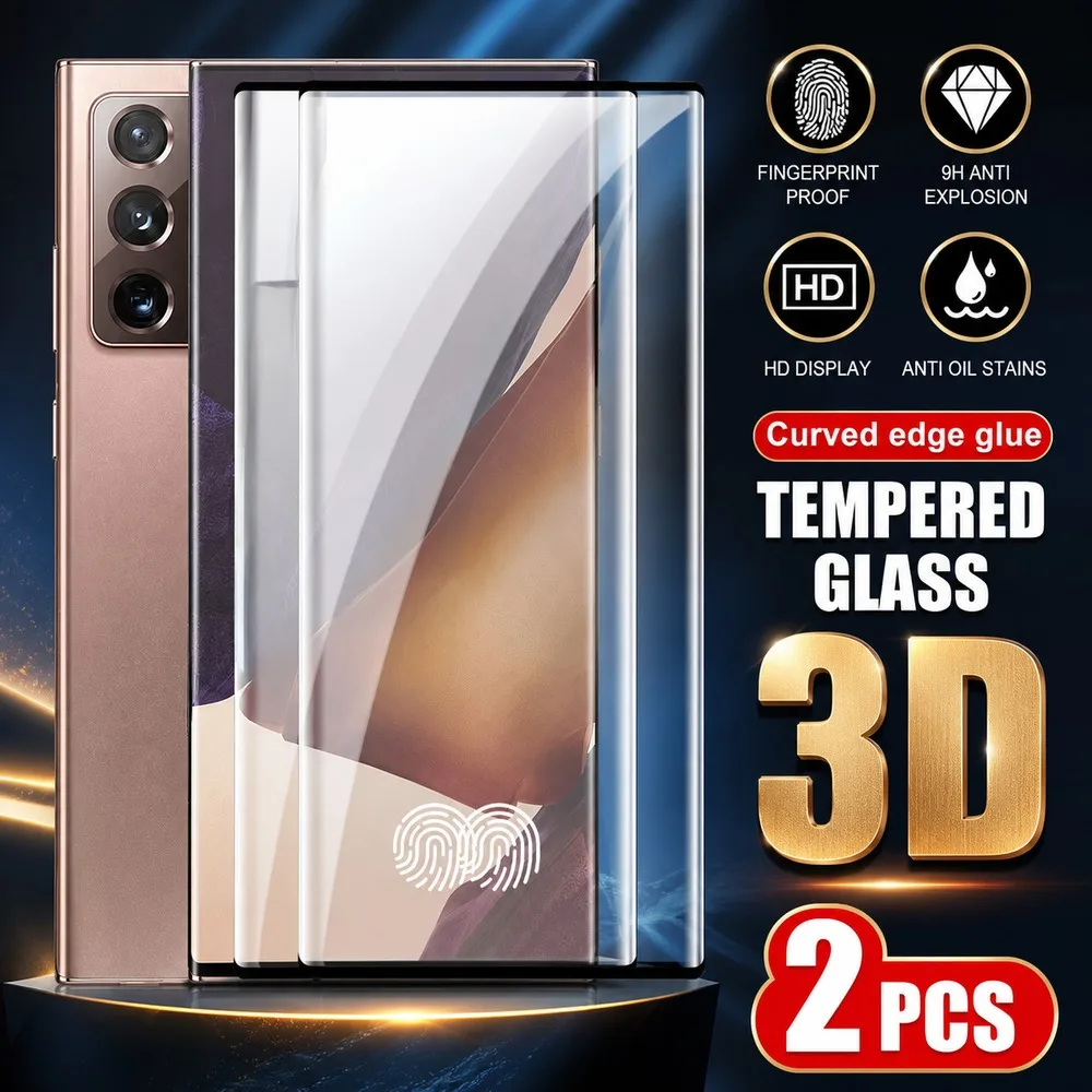 2PCS Screen Protector For Samsung Galaxy Note10 S22 Ultra 5G S23 Ultra Tempered Glass For Samsung Galaxy S21 Ultra 5G S20 Ultra