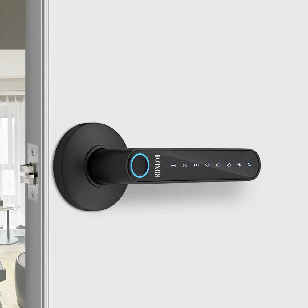 

Многофункциональный дверной замок с разблокировкой по паролю, отпечатку пальца и приложению Tuya Smart Management для дома, офиса, отеля.
