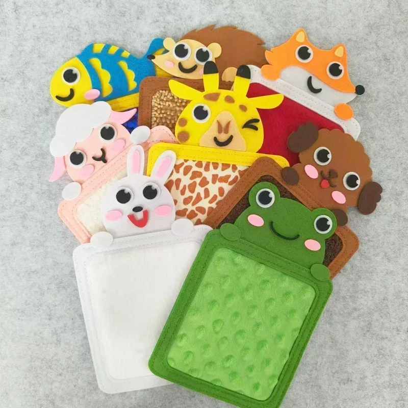 Felt Sensory Mats for Autistic Children Cartoon Animal Cognition Tiles Textured Pads Developmental Preschool Education Toys