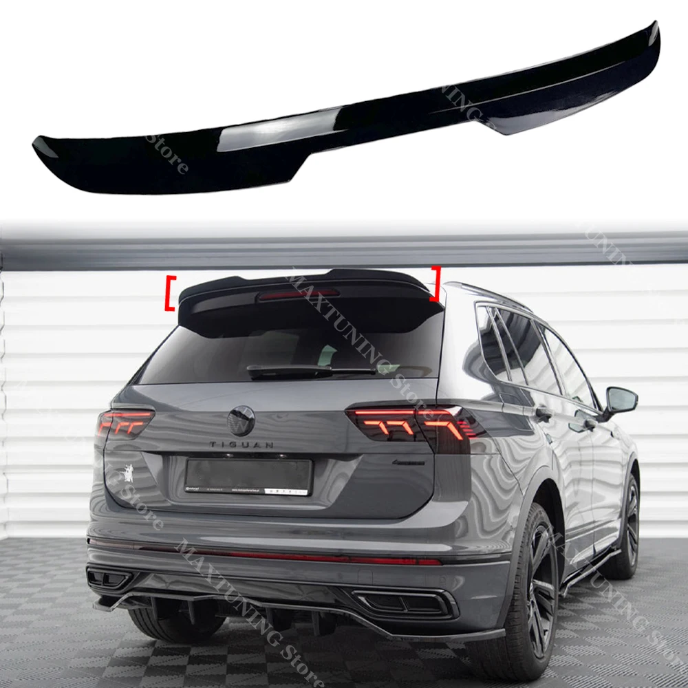 Tylny spojler dachowy do Volkswagena VW Tiguan MK2 R R-Line 2017-2023, lotki, zestawy karoserii samochodowej