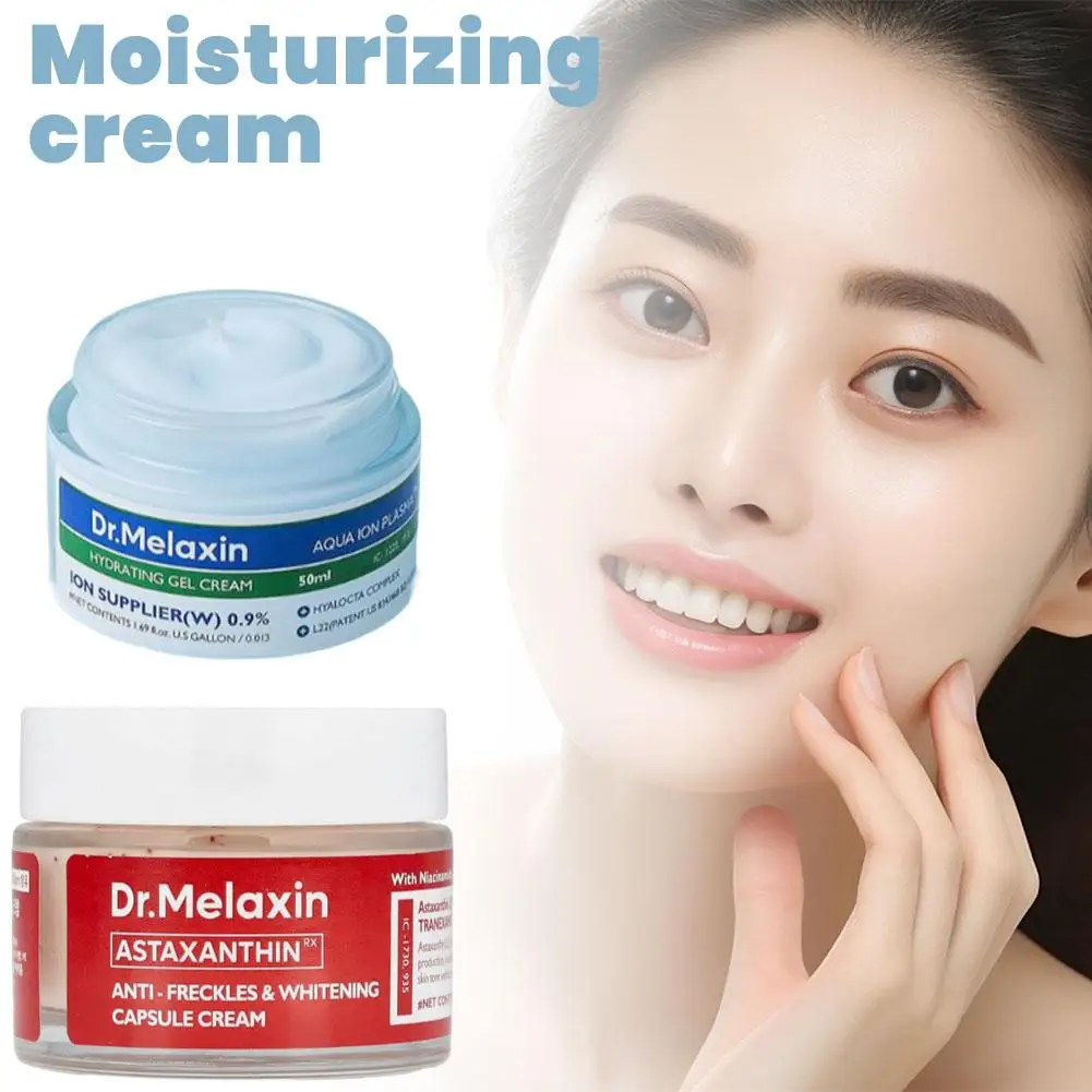 كريم كبسولة تبييض البقع من أستازانتين الكوري من دكتور ميلاكسين 6000x فيتامين C مضاد للأكسدة منعش ومرطب للعناية بالبشرة