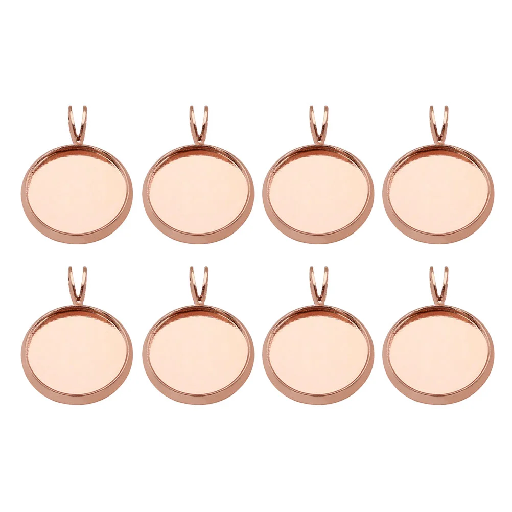 10 PCS Jewelry Making Accessories Copper Plating Pendant DIY Bezel Tray Trays Multi-purpose