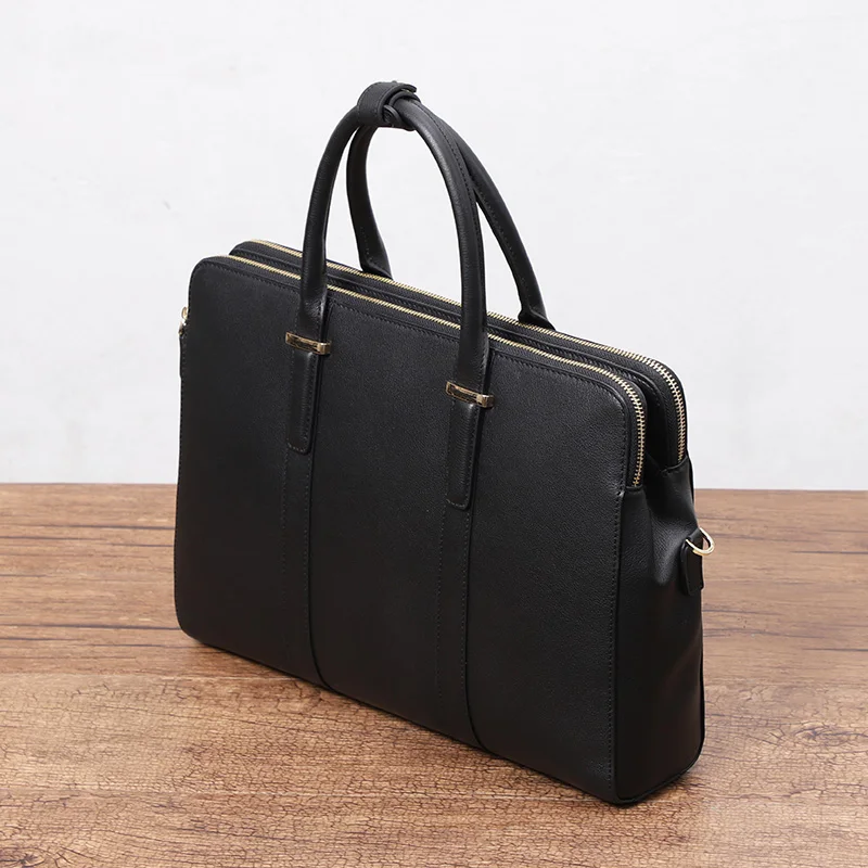 New Design Men Bag Genuine Leather Briefcase Men Handbag Tote Bags High Quality Shoulder Bag Male Laptop Bags Office Work Bag