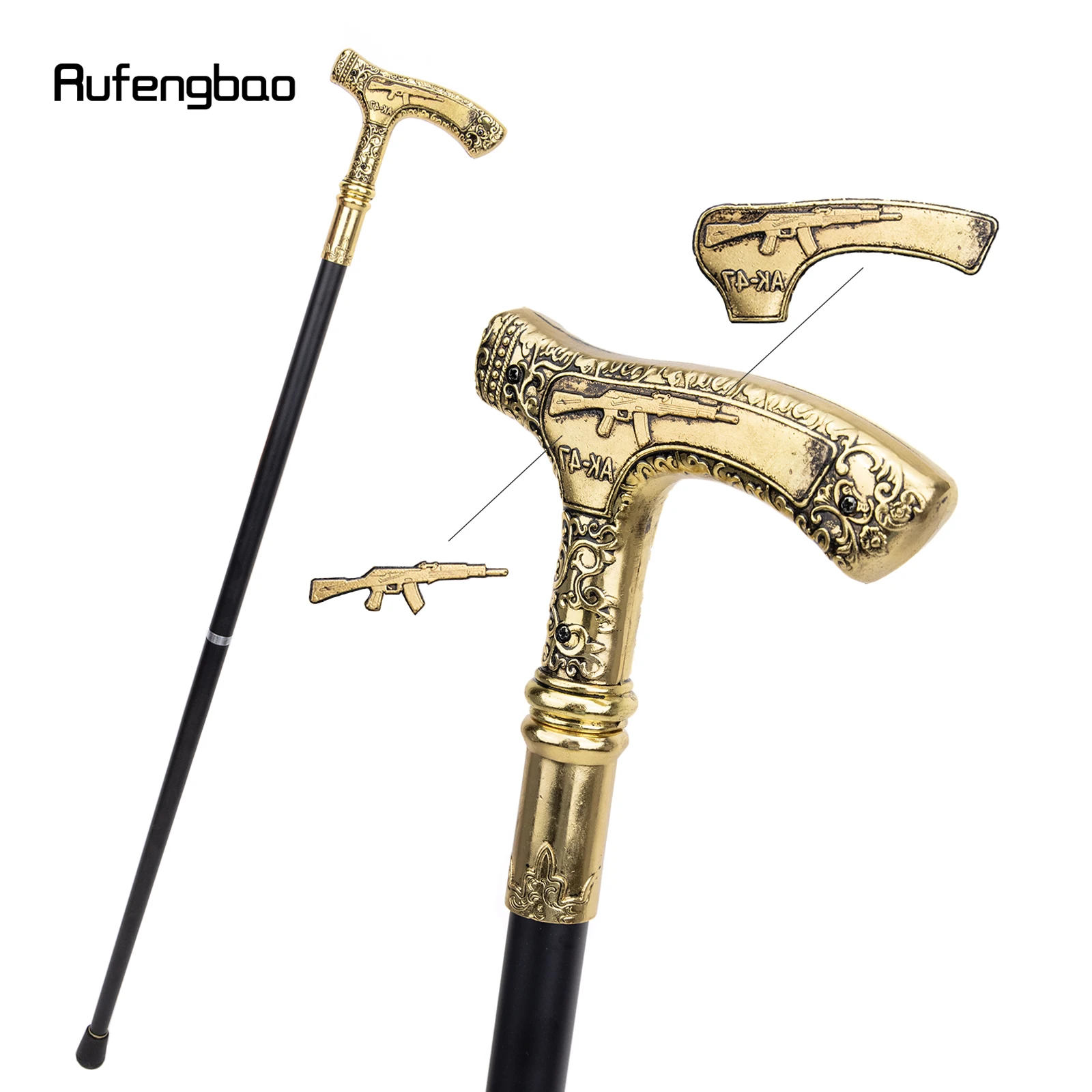 

AK 47 Luxury Pattern Walking Stick Party Decorative Cane for Halloween for Cosplay and Parties, for Cosplay & Party 90cm