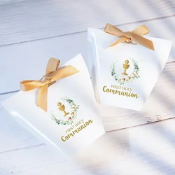 5pcs boy girl 1st First Holy Communion Candy gift boxes Religious Baptism Christening Keepsake Table Centerpiece Decoration