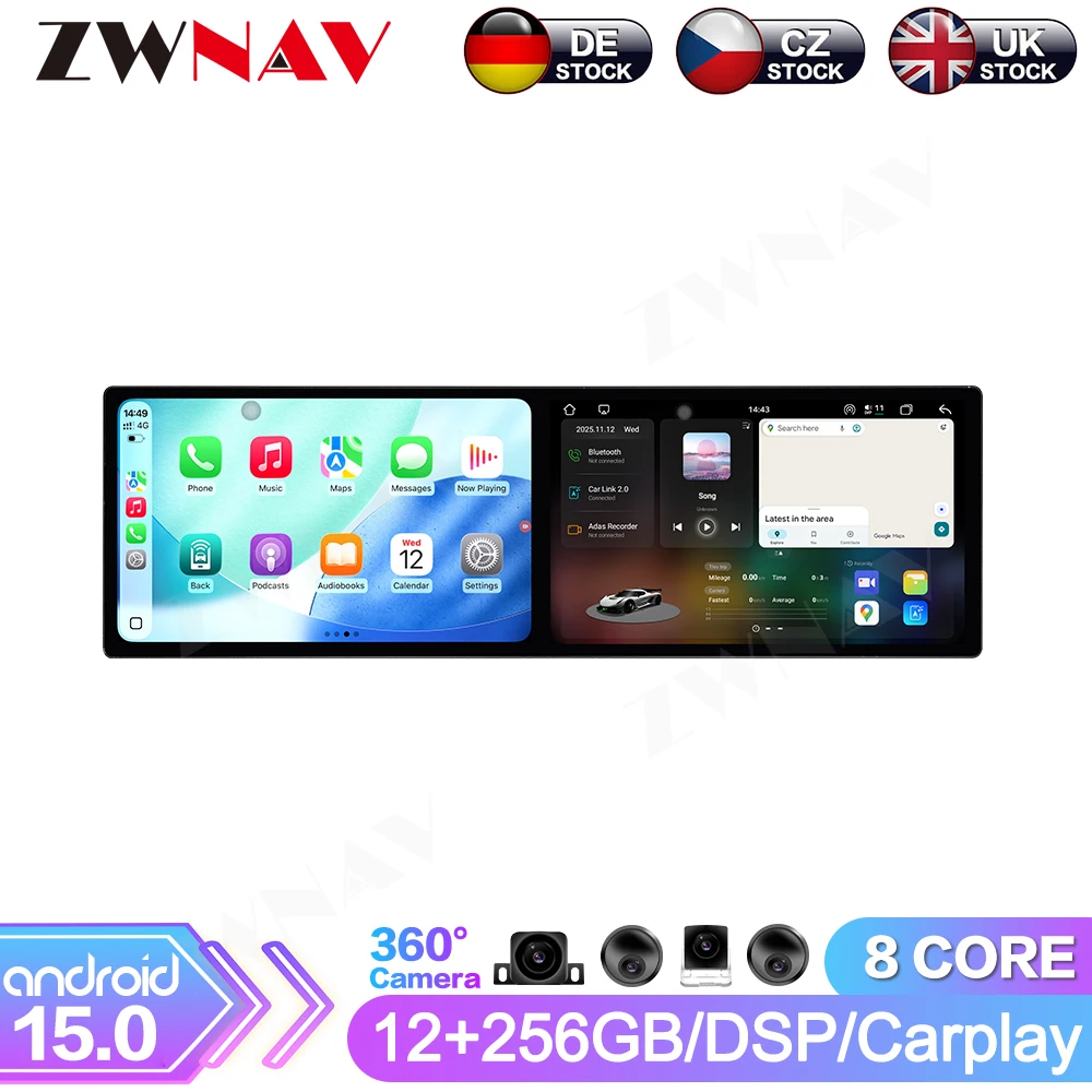 

Автомобильный радиоприемник Carplay 10,1 + 10,1-дюймовый сенсорный экран для Mazda Atenza 2014-2016 Android 15, GPS-навигация, мультимедийный плеер, головное устройство